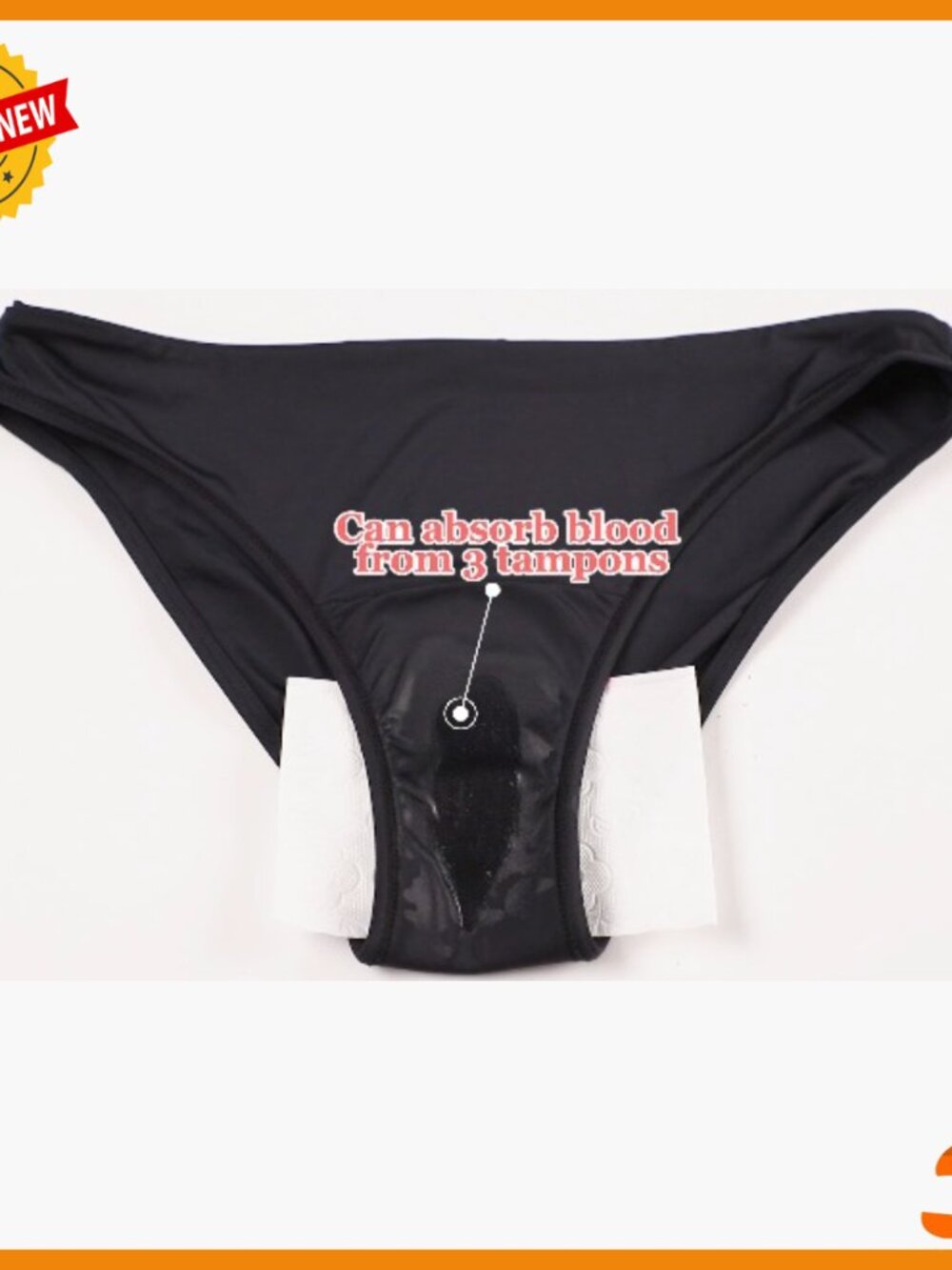 Leakproof Period Bikini Set with UPF50+ Quick-Dry Fabric for Swimming - Picture 7 of 7